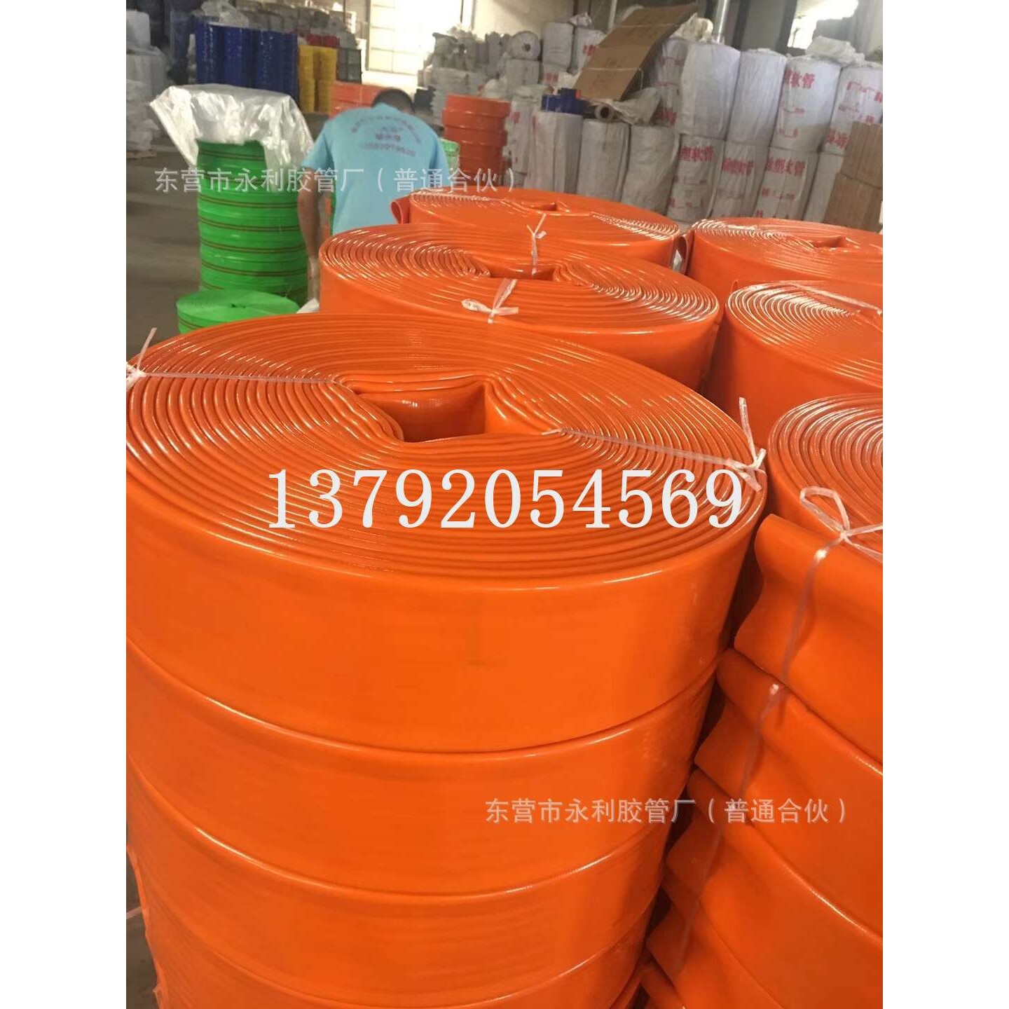 6-12寸农用灌溉水带150-300mmpvc涂塑输水高压软管泥浆泵水带厂家