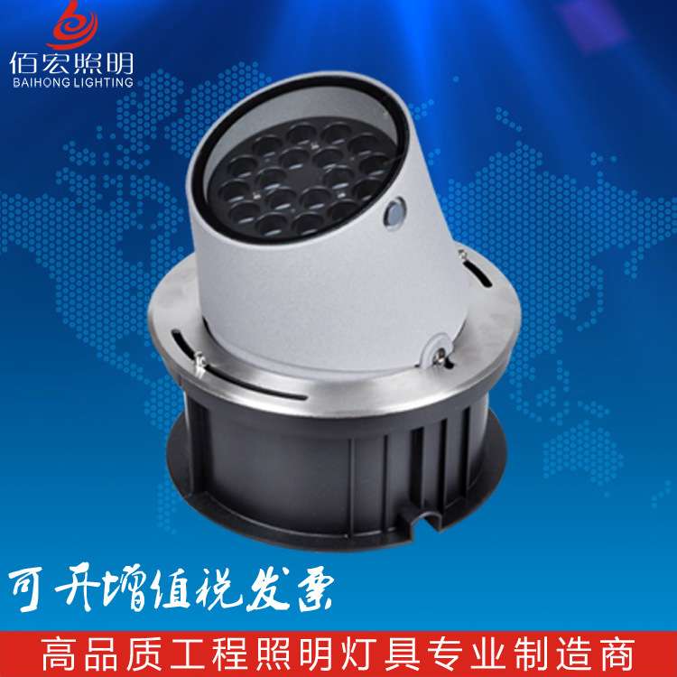 半埋式地埋灯LED大功率聚光灯明装射灯园林景观照树灯18W24W36W