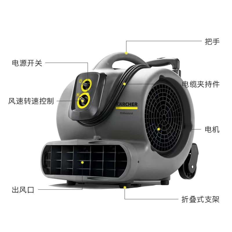 德国卡赫karcher工业大功率鼓风机AB45厕所地面吹干吹风机吹地机