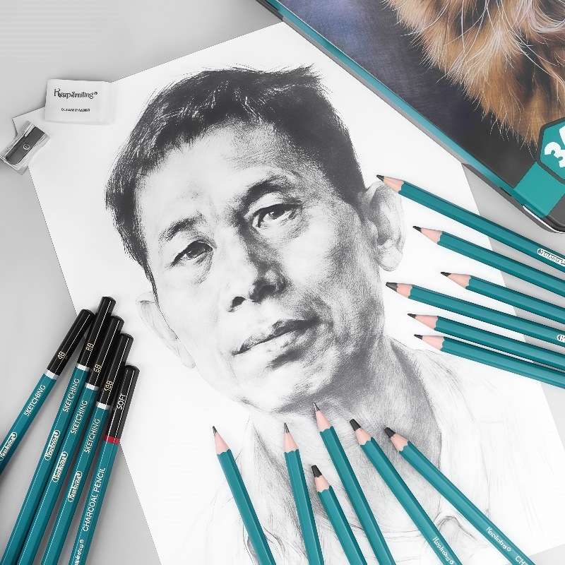 素描铅笔绘画速写工具套装艺术生专业彩色铅笔画画美术用品跨境