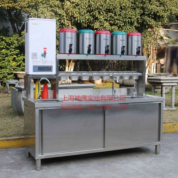 奶茶店操作台 现货水吧台 雪克台工作台 不锈钢吧台