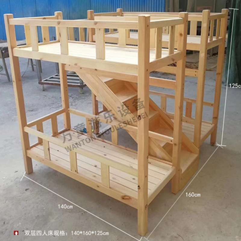 幼儿园木质床实木午睡推拉床儿童午托班午休抽屉式移动高低上下床