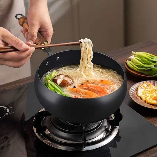 古法大肚锅老式无涂层厚底家用铁锅不圆底易粘锅炒菜炖汤一体锅