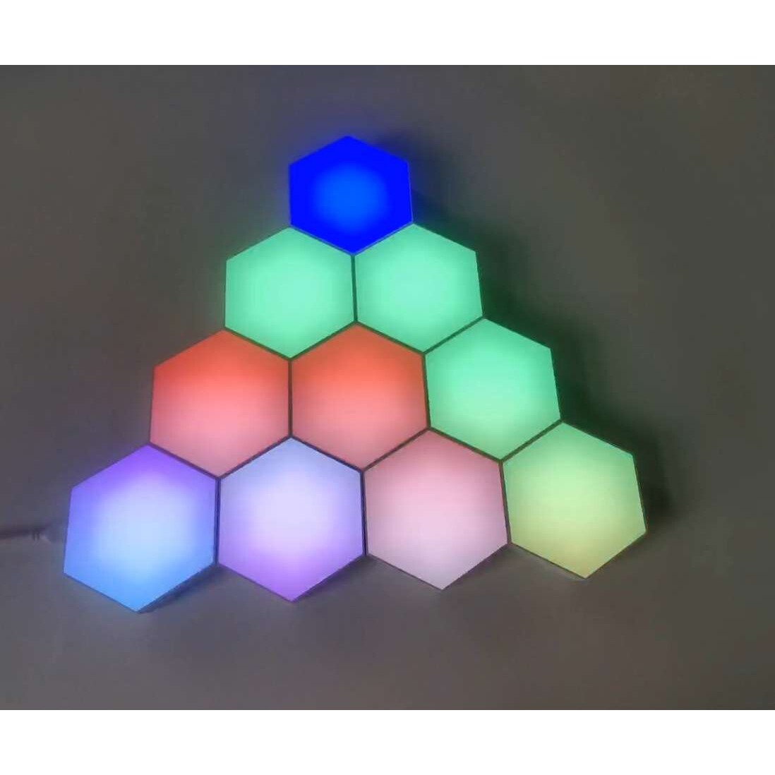 拾音灯声控音乐节奏灯RGB变色幻彩小夜灯壁灯智能量子灯蜂巢灯