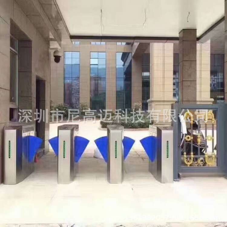 尼高迈单通道智能圆弧翼闸摆闸不锈钢人行道三辊闸工地学校门禁机