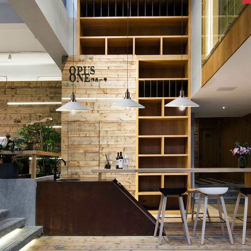 loft工业风吊灯锅盖单头锅盖灯北欧餐厅酒吧吧台奶茶店美发店灯罩