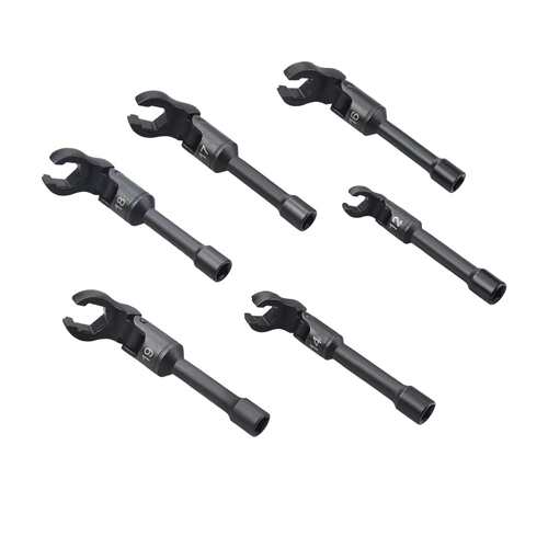 6件套摇头油管套筒开口梅花扳手组套工具套装