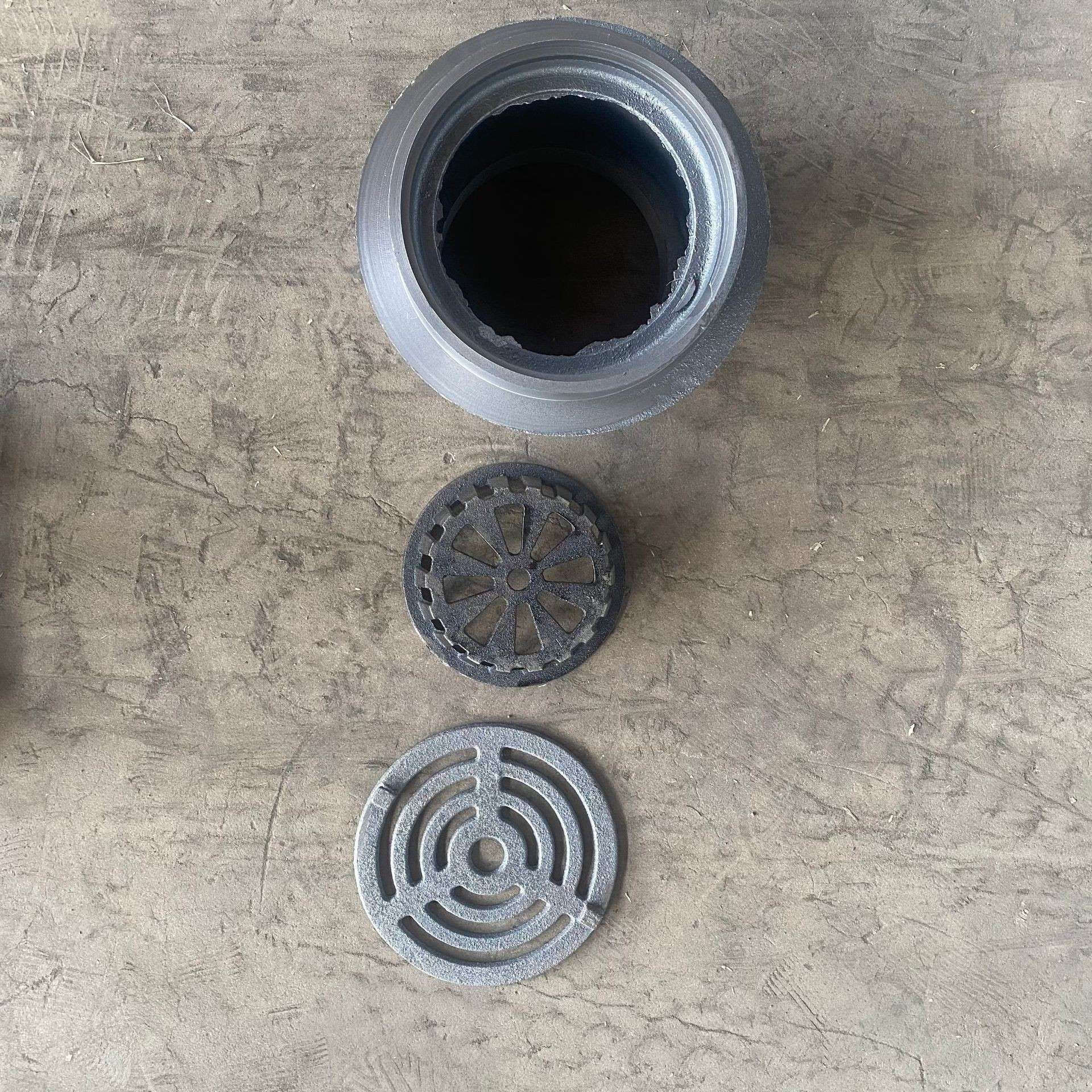 铸铁网框地漏50 75 100 150 200排水管直排普通圆形网框丝扣地漏