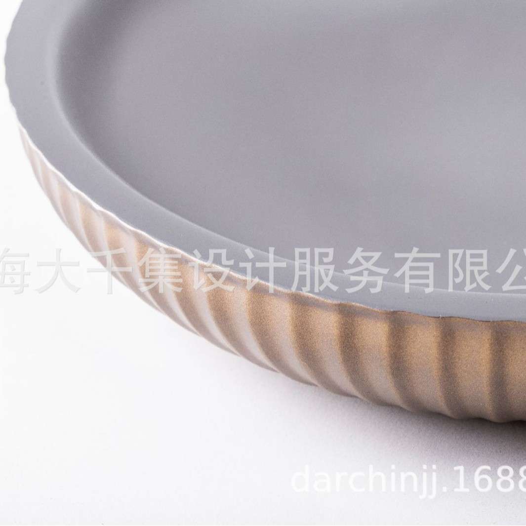 大千集现代风格诧寂肌理果盘花器摆件样板间家居展厅装饰品