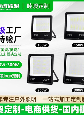 【哇奥】led投光灯室外照明庭院路灯厂房仓库工地工程公园泛光灯