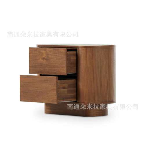 RH美式床头柜简约实木床头柜边现代轻奢床北美储物柜全卧室