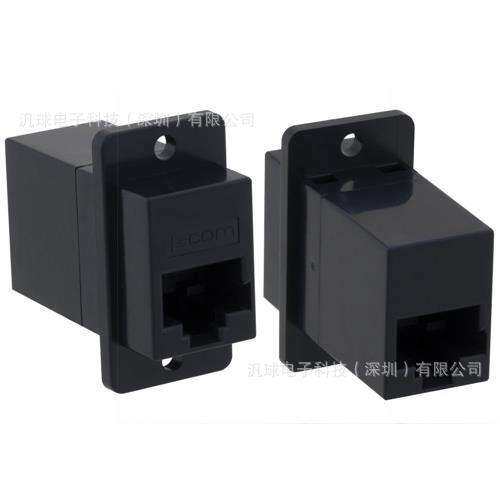 L-COM ECF5048SK-BK RJ45水晶头母座耦合器 3类 直连布线 现货