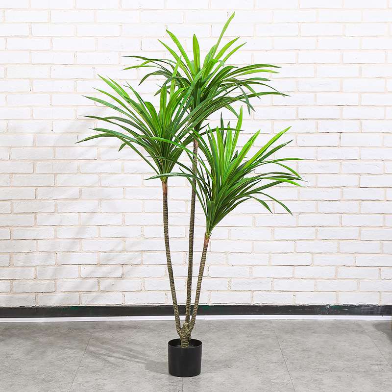 仿真植物工艺龙血铁树绿色植被家具装饰办公桌面仿真盆栽摆件摆饰