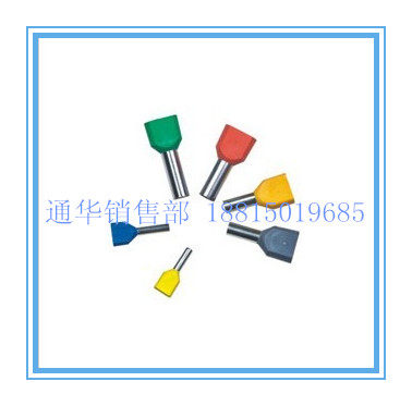 TE1508双线管形接线端子2*1.5平欧式插针线鼻压线端头紫铜1000只