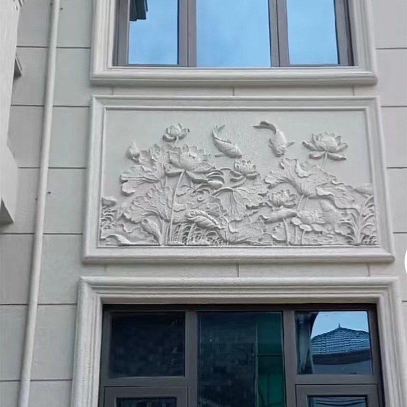 别墅外墙装饰浮雕画中式浮雕画欧式浮雕画窗户中间浮雕画雕刻画