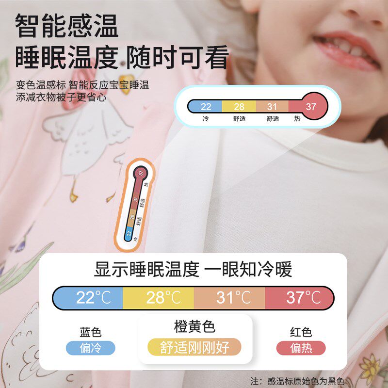 婴儿睡袋四季通用款新生儿天竹棉男女幼儿童防踢被防着凉夏季薄款
