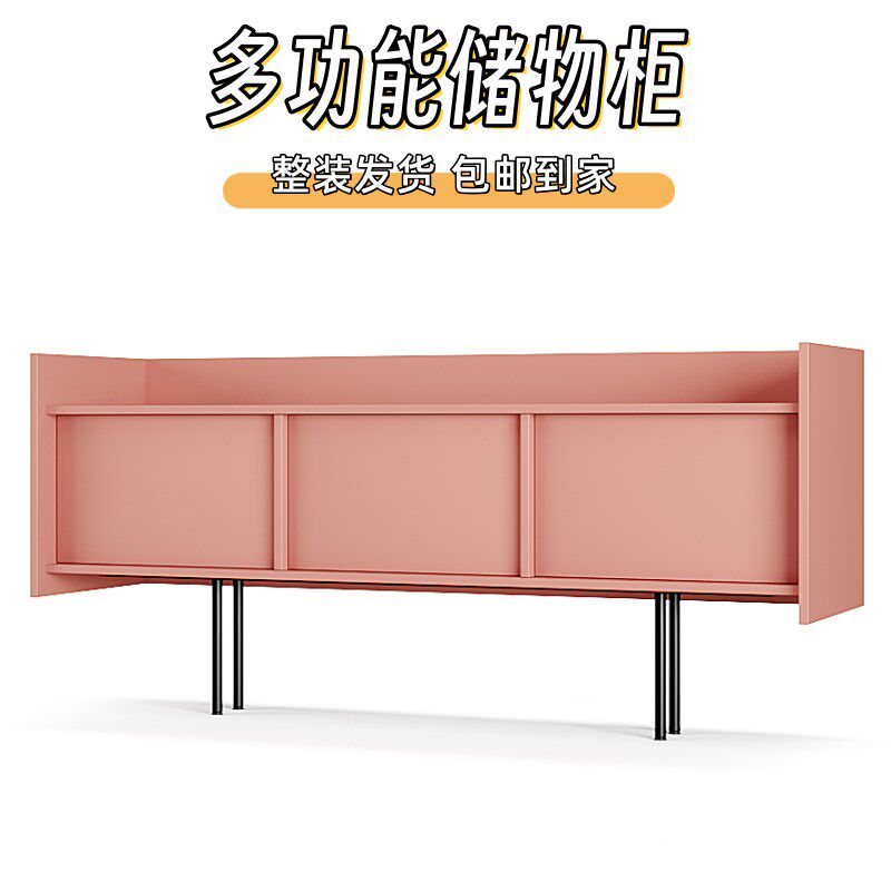 意式轻奢烤漆餐柜北欧金属收纳柜时尚艺术茶水柜收纳柜整装免邮