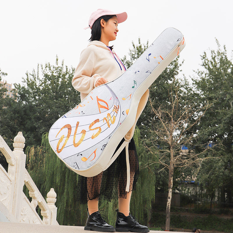 民谣吉他琴包吉他包40/41/38/39寸吉他背包套女可爱吉他包个性包