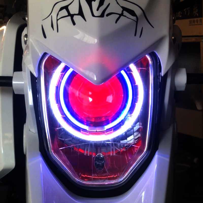 小猴子m3大灯总成激光LED透镜大公仔M5车灯双光天使恶魔APP眼海5