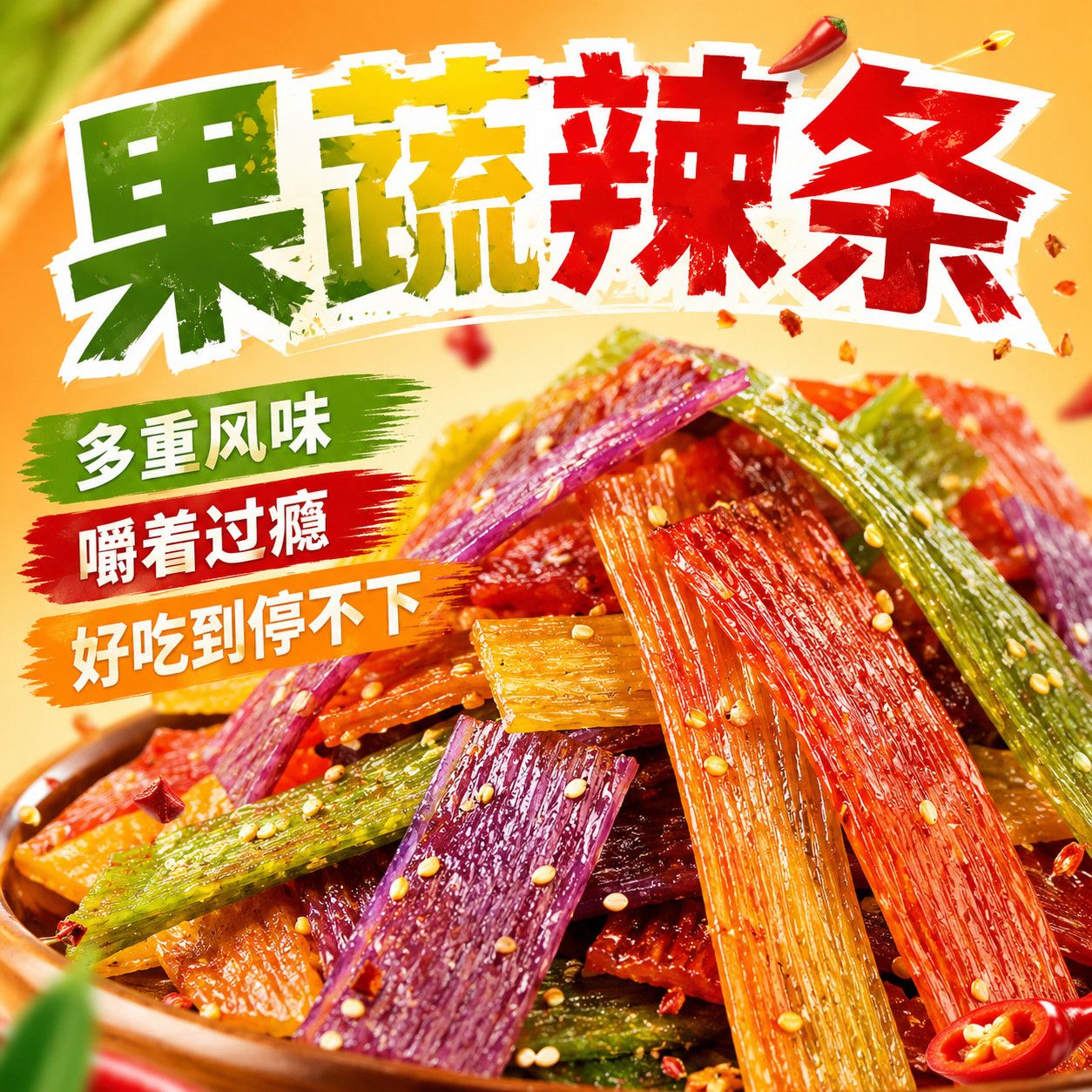 手工果蔬麻辣条自制西安陕西特色五香辣片网红零食80童年味不辣的