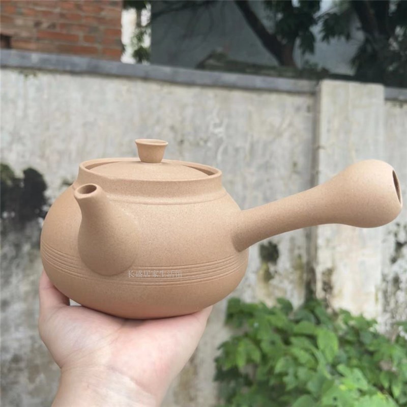 家用陶瓷烧水壶泡茶煮茶器侧把茶壶明火黑晶炉陶壶小火炉碳烤炉泡