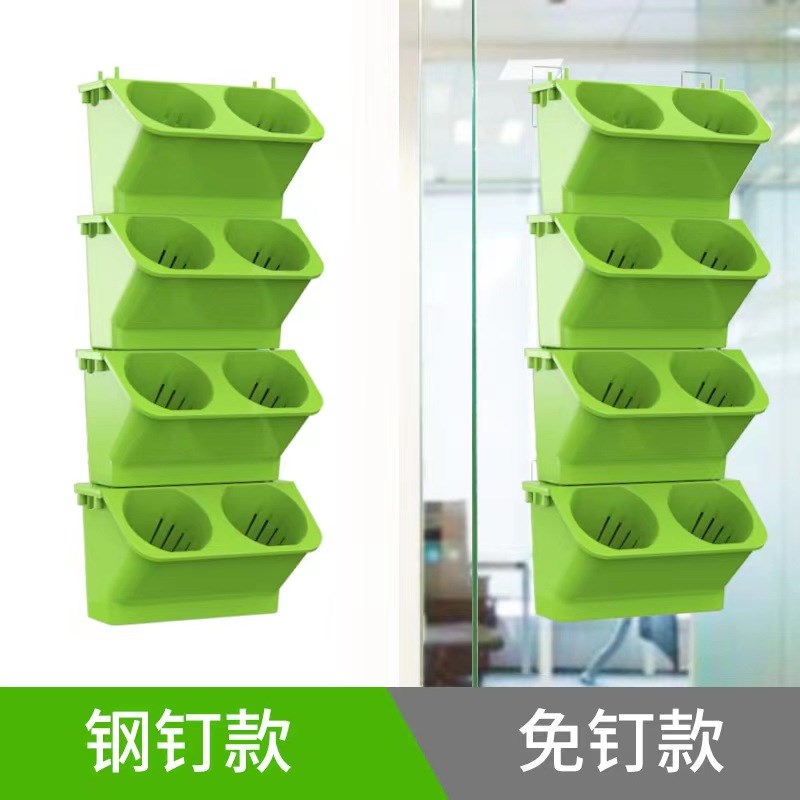 室内装饰植物墙花盆客厅阳台垂直绿化种植盒立体组合壁挂盆模块式