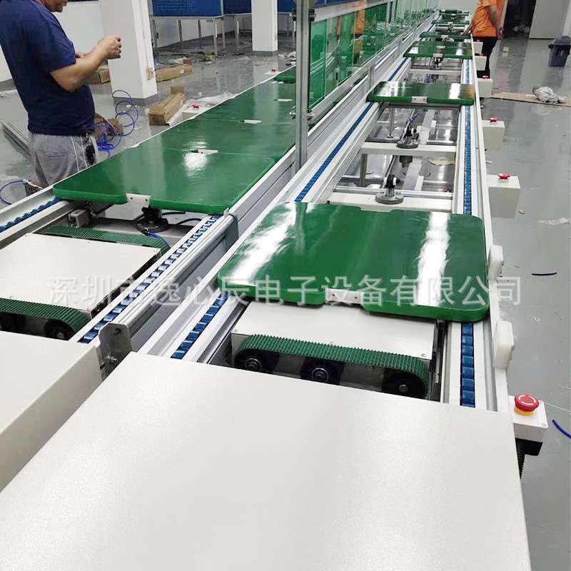 东莞POE模组总装线上下循环装配线组立电子倍数线积放式滚筒线