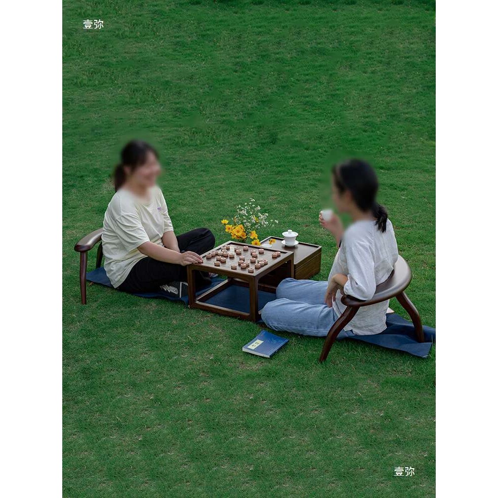 棋桌榻榻米仿古实木象棋桌椅组合棋艺榻榻米多功能茶几中式下棋
