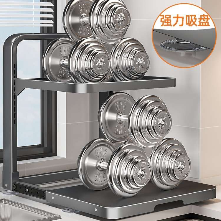 尔沫微波炉置物架多功能电烤箱架子厨房电器台面可抽拉多层收纳架
