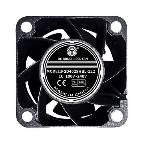 EC 4028 48V/100V/240V通用宽电压双滚珠大风量机柜机箱散热风扇
