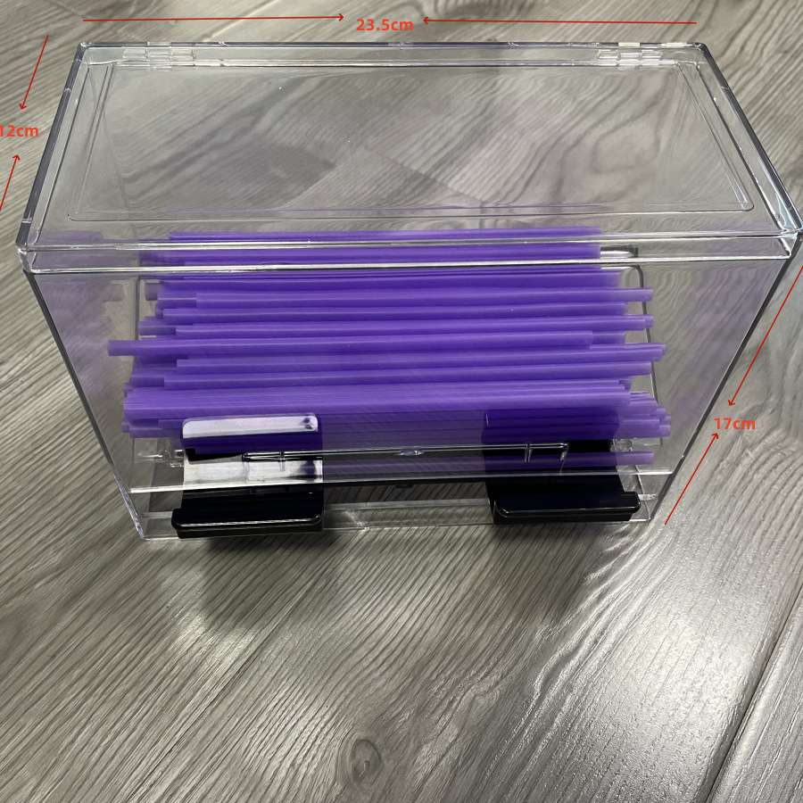 厂家直供亚克力透明吸管盒超市奶茶店吸管盒创意吸管收纳盒