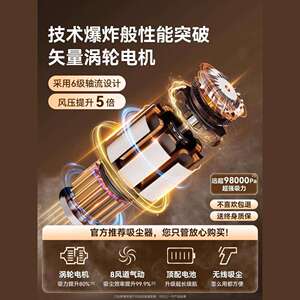 车载吸尘器车用无线充电吸吹两用家用小型迷你手持汽车车内大功率