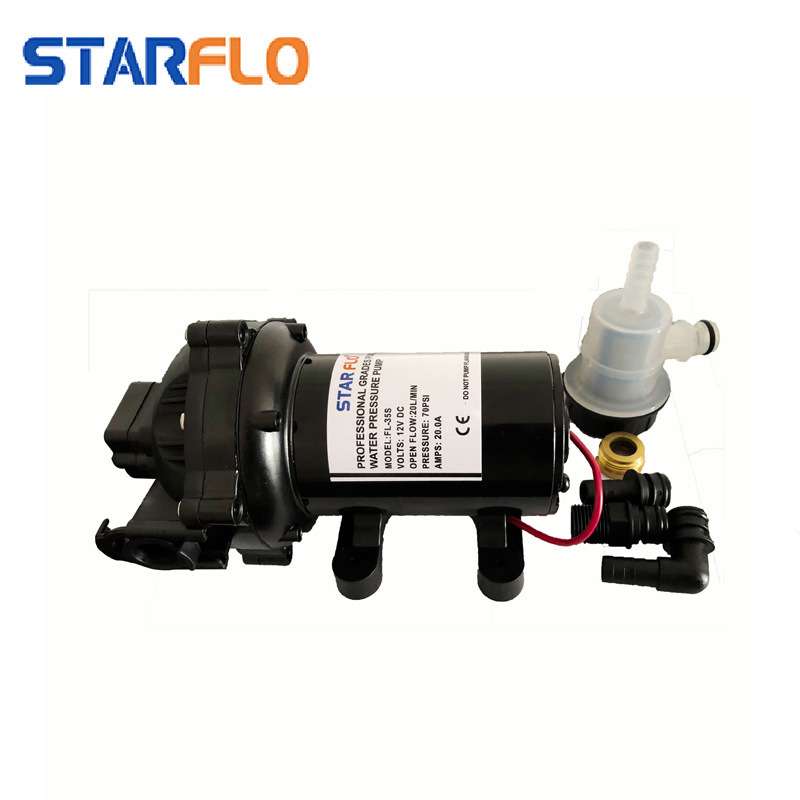 高压冲洗车泵清洗套装12V24V直流电动游艇船舶甲板冲洗隔膜抽水泵