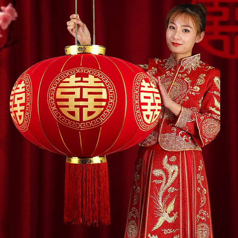 结婚喜字大灯笼挂饰大门户外院子婚庆婚礼布置用品中式喜庆挂件