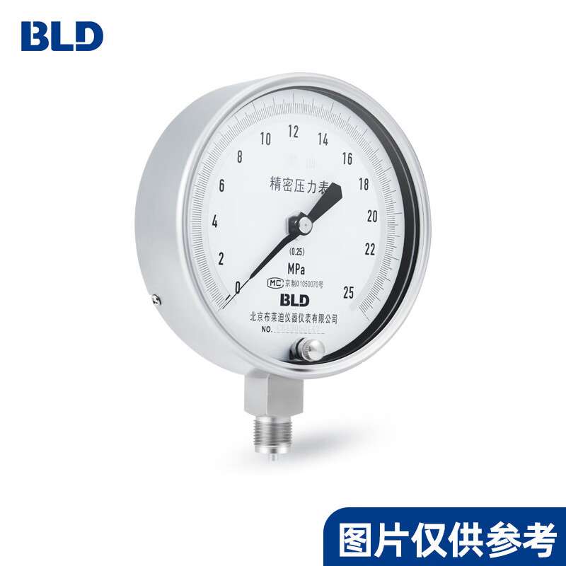 全不锈钢精密压力表YBH-150 0～1MPa 0.4级M20X1.5径向无边压力表