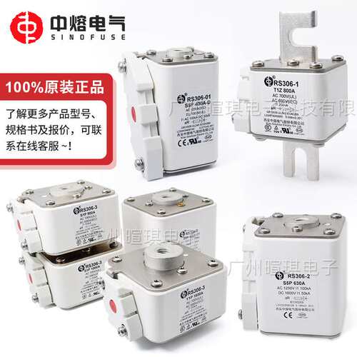 西安中熔RS306-2-W1Z 690V低压储能熔断器保险丝汽车快速熔断器