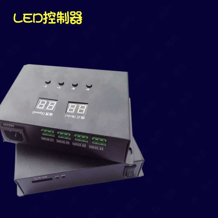 LED数码管外控护栏管SD卡控制器全彩LED点光源七彩控制系统控制器