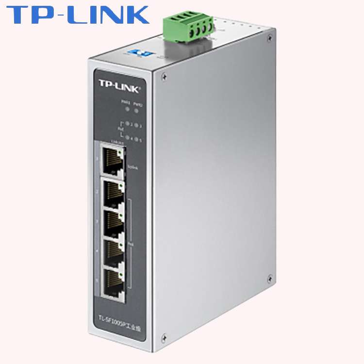 TP-LINK工业以太网PoE交换机TL-SF1005P百兆自适应以太网端口