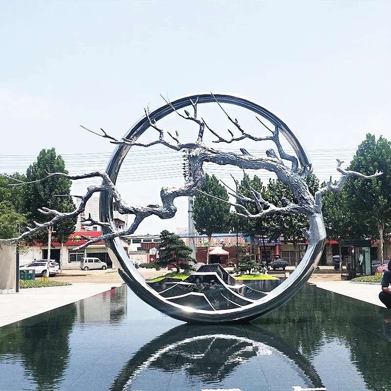 户外景观不锈钢雕塑城市校园广场房地产水景园林金属镂空镂空设计