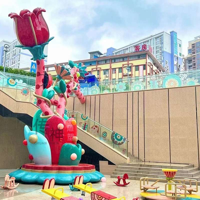 玻璃钢牌坊门楼雕塑景区门头创意门楼景观雕塑游乐场美陈门牌入口