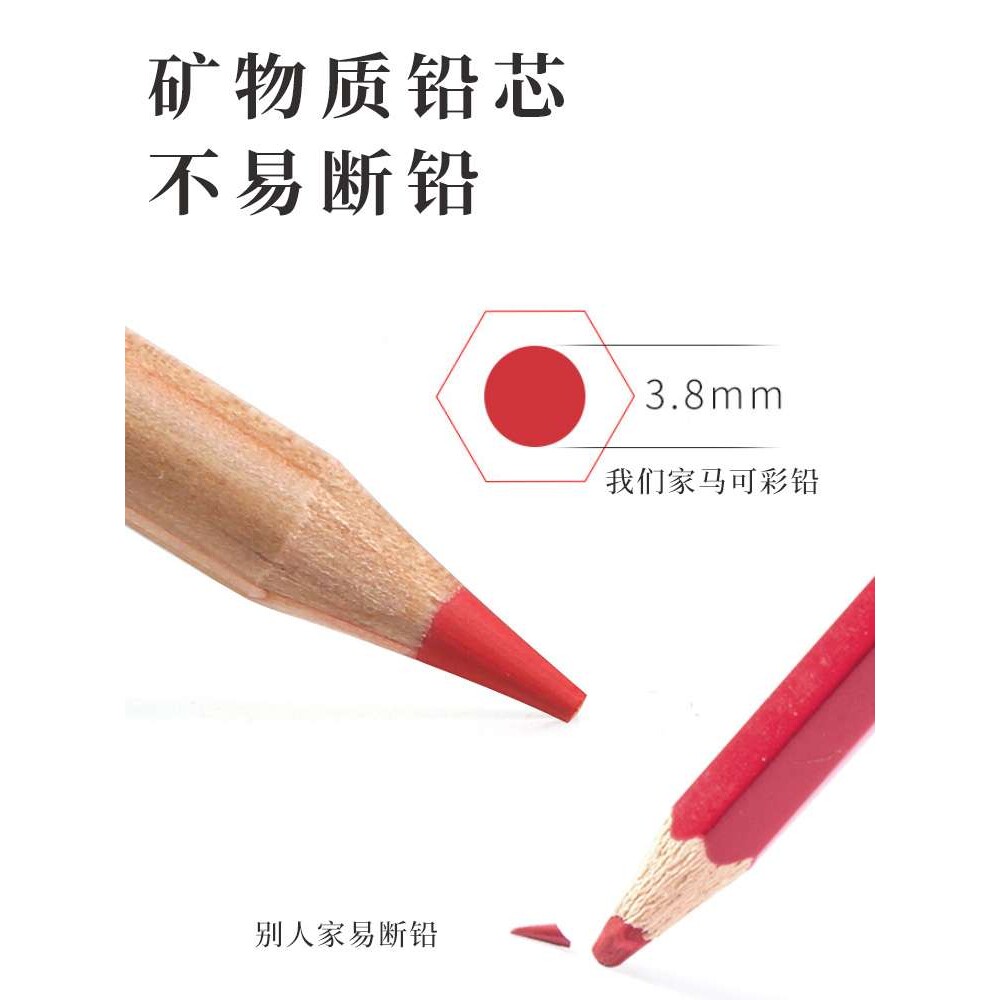 马可彩铅120色雷诺阿专业油性72色36/48色水溶性彩色铅笔画画专用