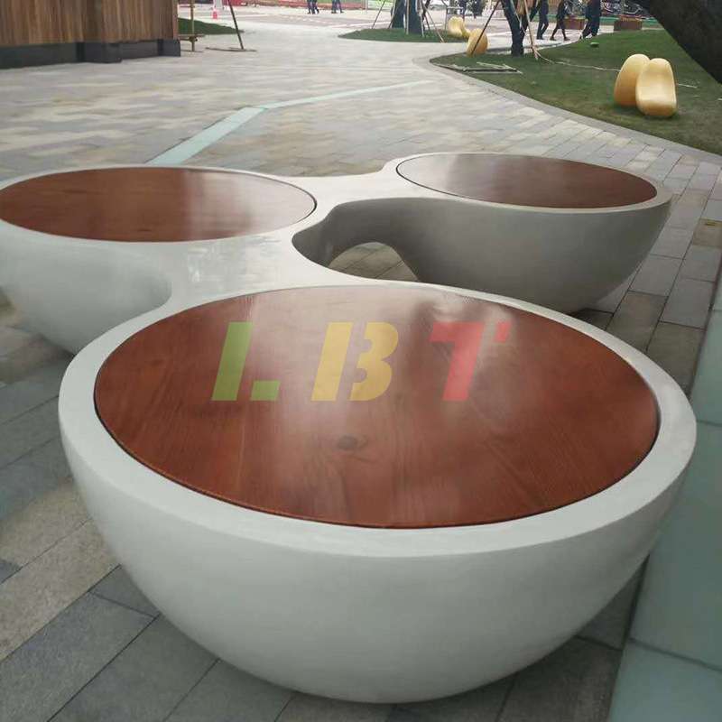 依塔斯玻璃钢杯子LOGO花盆雕塑广场仿真树脂工艺形象户外广场摆件