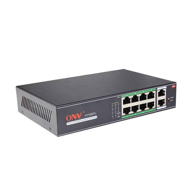 光网视ONV-H1108PL 8口百兆POE交换机 网络监控AP支持VLAN