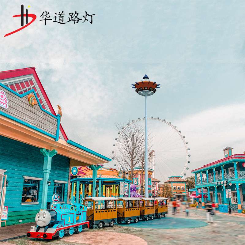 升降式高杆灯 儿童游乐园夜间照明 城堡灯塔 广场高杆灯 15-30米