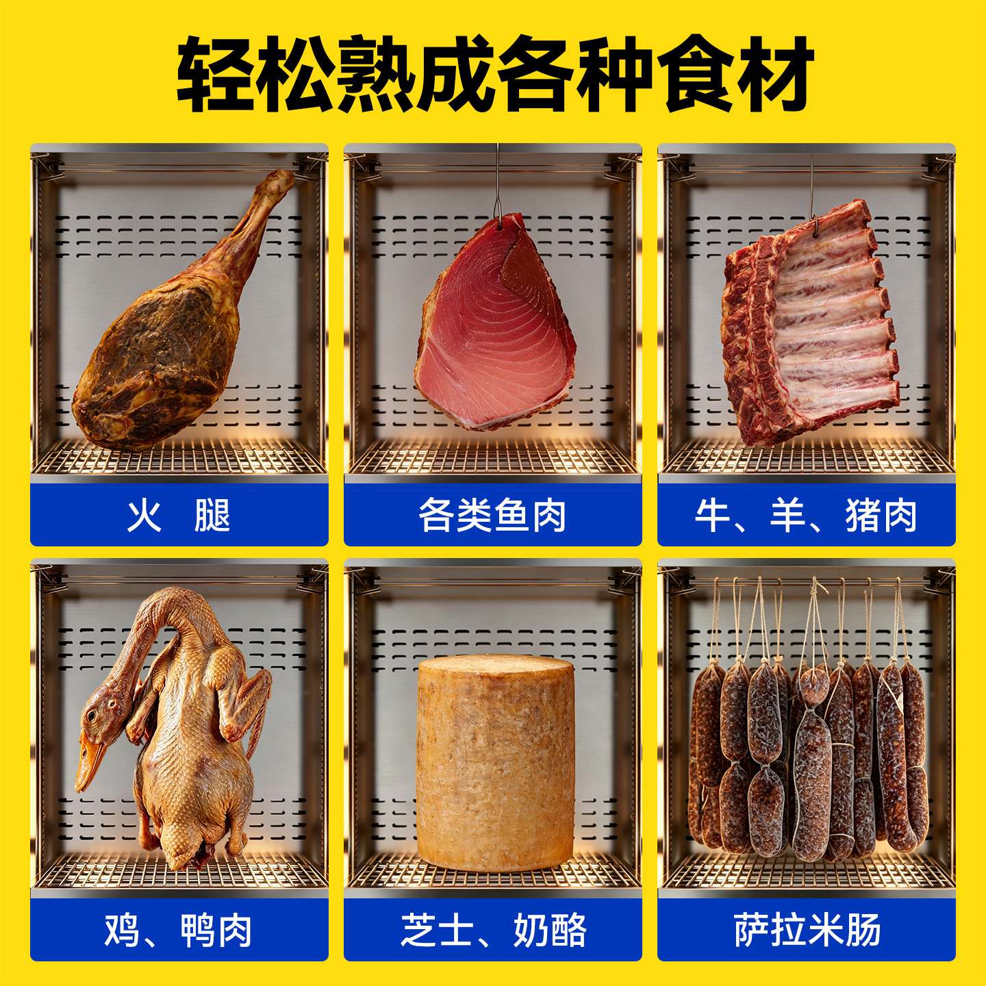 麦大厨牛肉熟成柜商用干式牛排柜恒温排酸柜冷藏保鲜冷冻展示柜