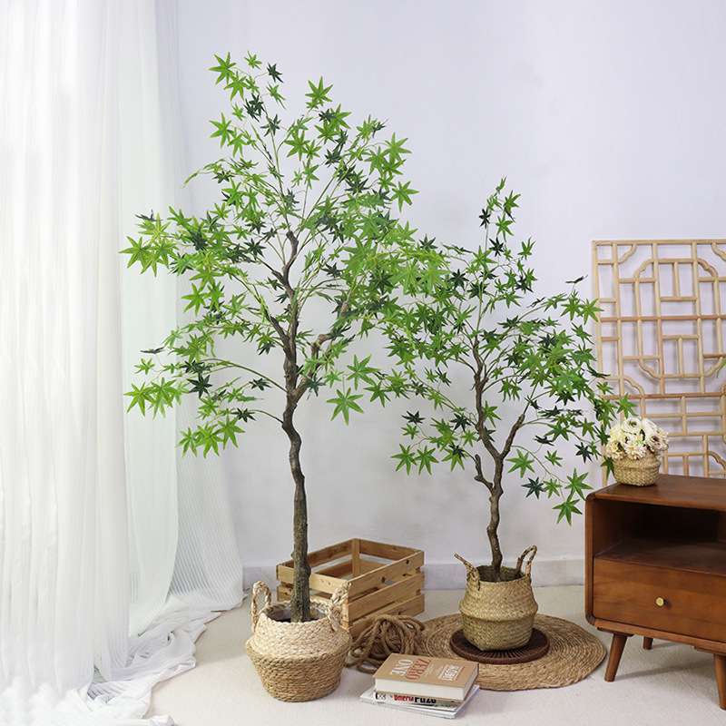 仿真枫树盆栽大型植物红枫树室内庭院软装造景植物装饰摆放树