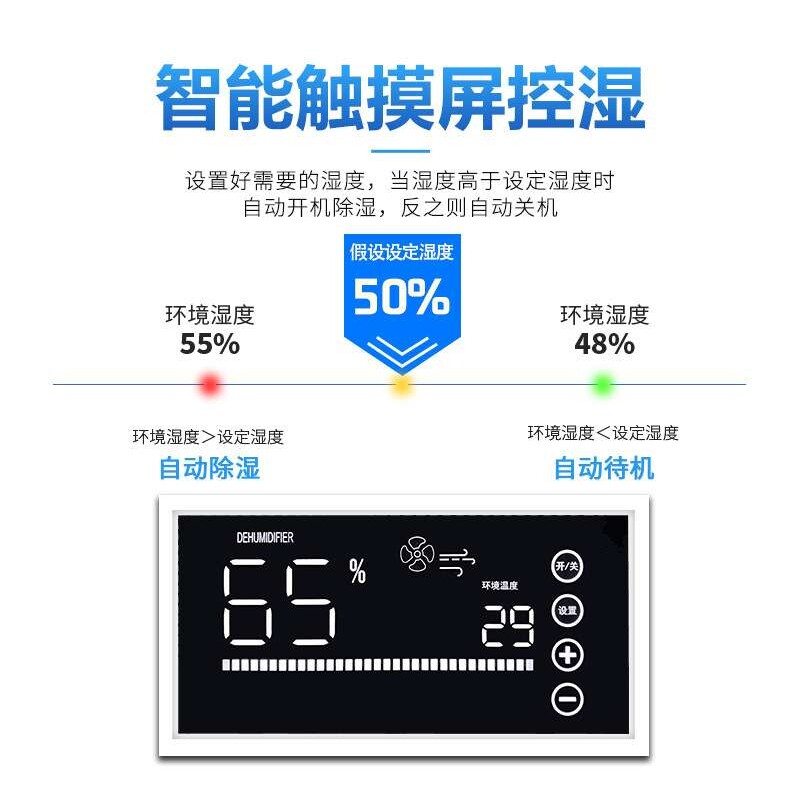 奈斯达商用除湿机 家用带水箱办公室家用智能工业除湿90L/D