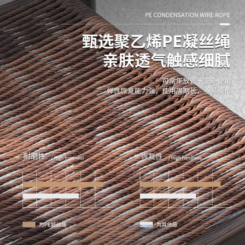 户外桌椅庭院花园露天休闲别墅户外防水防晒室外露台凉台藤椅组合