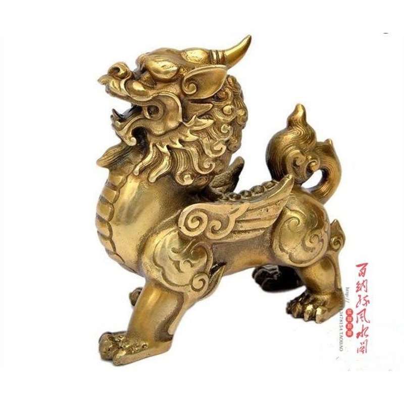 纯铜貔貅一对摆件 雌雄貔貅 吉祥物