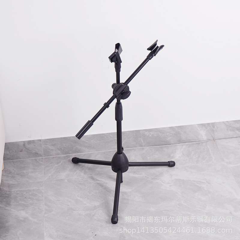 二胡支架乐器话筒架落地式麦克风支架三角支撑展示架放置架专用